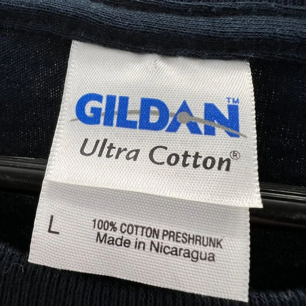 McMurry University Athletics T Shirt L Navy Maroon Graphic Crewneck Short Sleeve - Picture 4 of 4